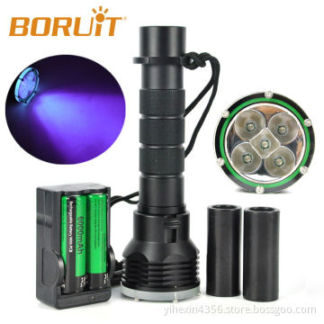 Boruit Purple UV Light CREE High Power LED Diving Flashlight